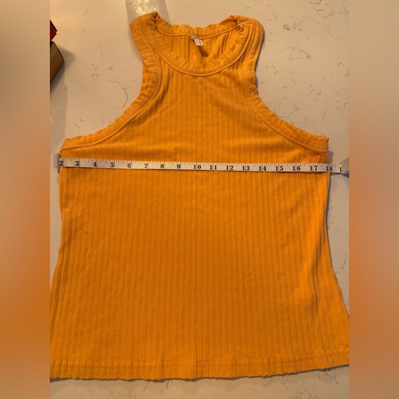 Free People Movement Coral Orange Ribbed Racerback Top. Size M. - Picture 6 of 8